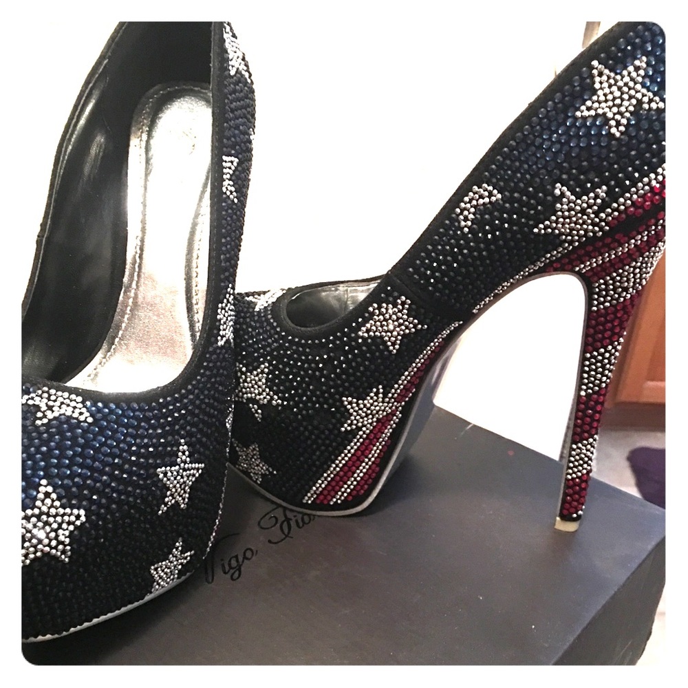 Vigo fiore platform star and stripes